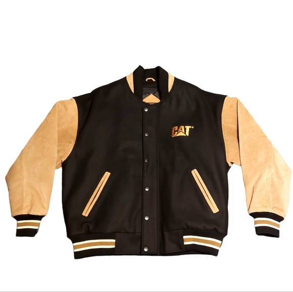 Caterpillar Other - CATERPILLAR LEATHER AND WOOL LETTERMAN JACKET